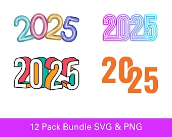 2025 PNG, New Year 2025, Printable