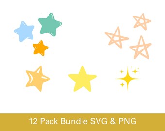 Star SVG, Stars PNG, Digital Products