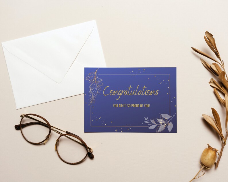 Conratulation Card.pdf Congratulation Card Printable Digital Download JPEG and PDF - Etsy