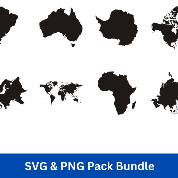 Continent SVG, Printable PNG