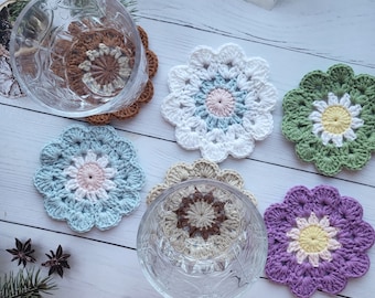 Tea Crochet Coaster, Crochet Car Cup Holder Coaster, Crochet Cup Sleeve, Handmade Crochet Coaster for Cups and Mugs, Car Accessories