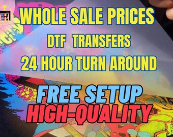 Custom DTF Gang Sheet, Full Color Heat Transfers, Wholesale