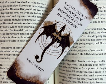 I am Infinite Bookmark - romantasy bookmark | enemies to lovers bookmark | fourth wing bookmark | Xaden and Violet | dragon rider bookmark