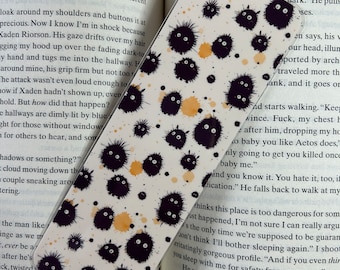 Magical Soot Spites - lindo marcador laminado / marcador inspirado en ghibli / marcador de estilo anime / accesorio de libro / regalo de criatura librero
