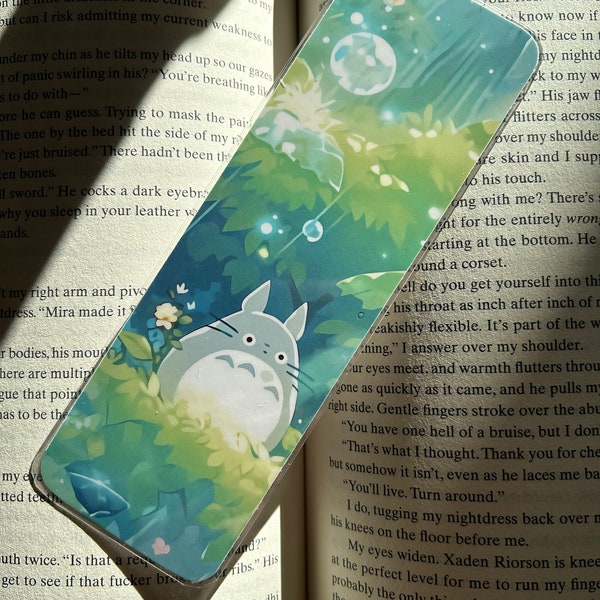 Whimsical Forest Creature - cute laminated bookmark | ghibli inspired bookmark | anime style bookmark | bookish accessory | bookish gift