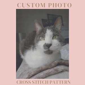 Custom Photo Cross Stitch Pattern PDF - custom pet cross stitch | personalized photo cross stitch | embroidery pattern | cross stitch art
