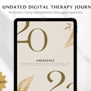 Digital Therapy Journal | Self Therapy Journal CBT | Digital Journal | Healing Workbook | Mental Health | Shadow Work |Therapy Journal