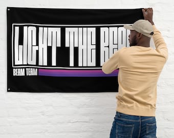 Light the Beam Wall Flag for Sacramento Basketball Fans