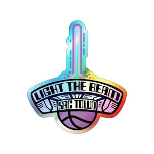 Light the Beam Holographic Die-cut Stickers - Sacramento Basketball