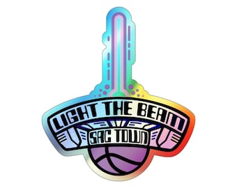 Light the Beam Holographic Die-cut Stickers - Sacramento Basketball