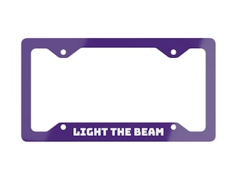 Light the Beam Metal License Plate Frame