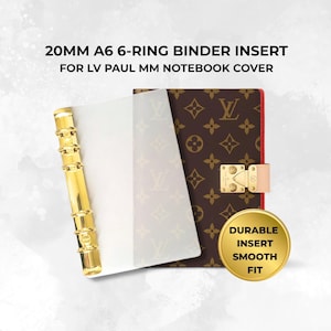 A6 Binder Adapter for LV Paul Notebook MM Insert Louis Vuitton, Personal Rings Converter 20mm Stationary Gift