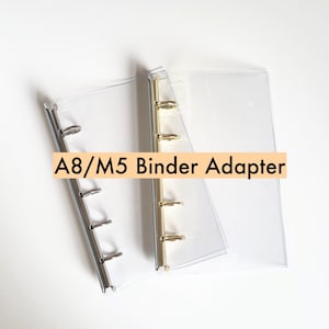 A8/M5 Slim Binder Ring for LV Pocket Organizer Card Holder Wallet Insert, 11mm Rings Adapter Coverter- DIY Planner