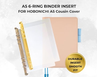 Binder Adapter for Hobonichi Techo A5 Cover, A5 Rings Converter 15mm Stationary Gift