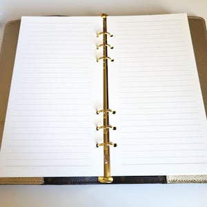 A5 Slim Lined Planner Refill for Louis Vuitton Notebook MM, TN Size, 100 Pages 6-Ring Binder Inserts, Luxury Agenda Refill