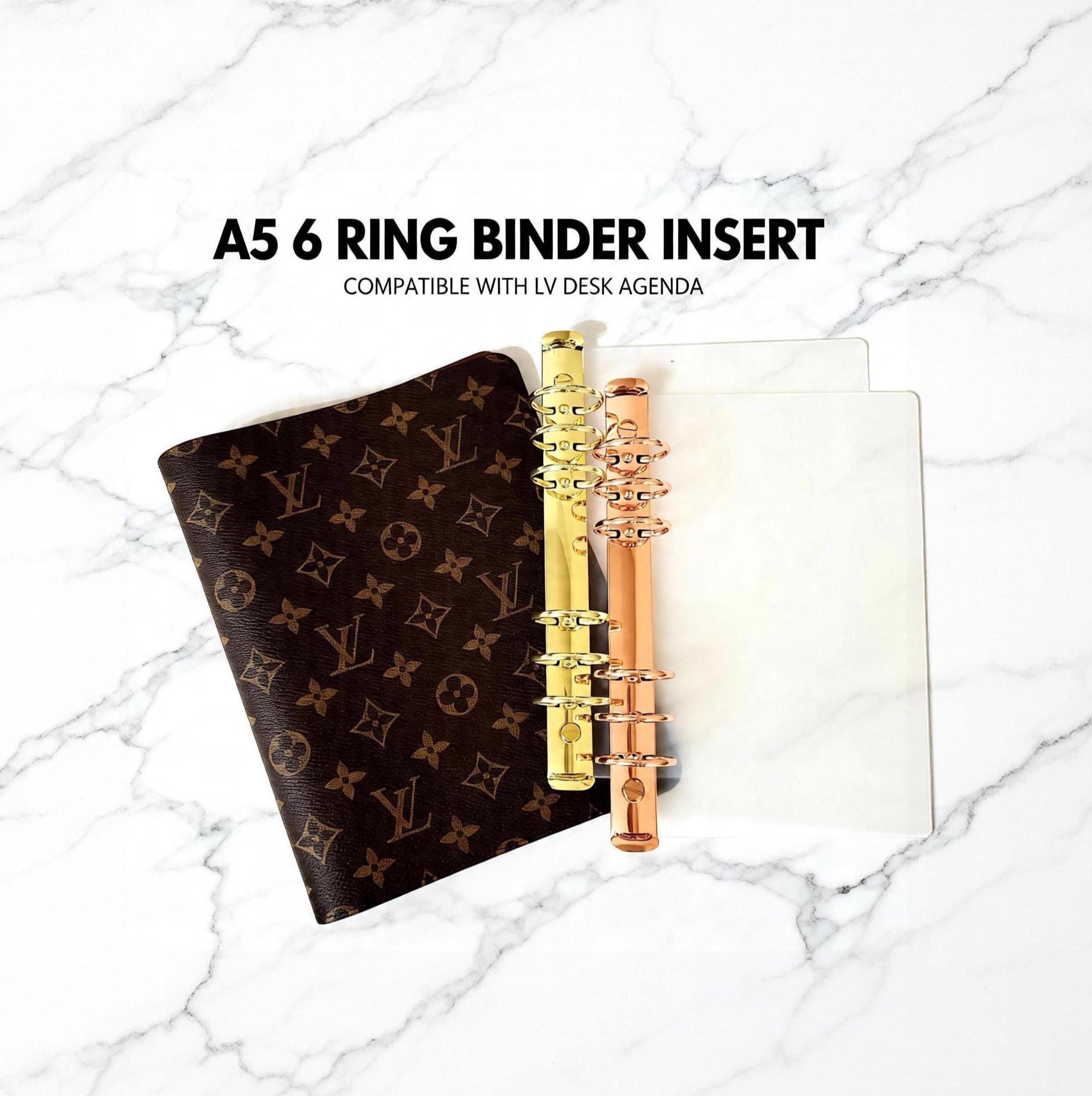 20/30mm A5 Ring Binder for LV Desk Agenda Louis Vuitton Insert