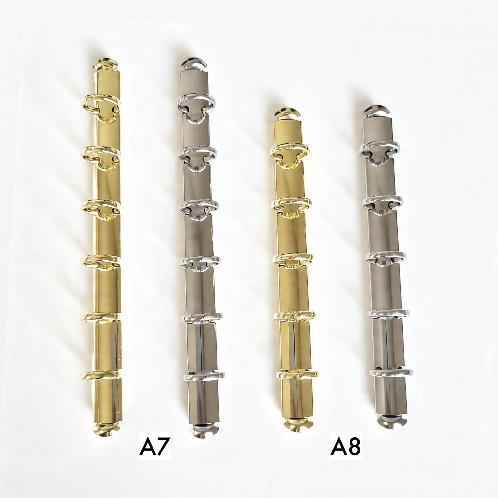 A7, A8/M5 Slim Ring Binder Mechanism, Gold Silver 11mm Ring Replacement ...