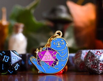DND Otter Enamel Keychain
