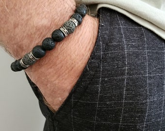 Handmade Lava Rock Bracelet: Aromatherapy Essential Oil Diffuser