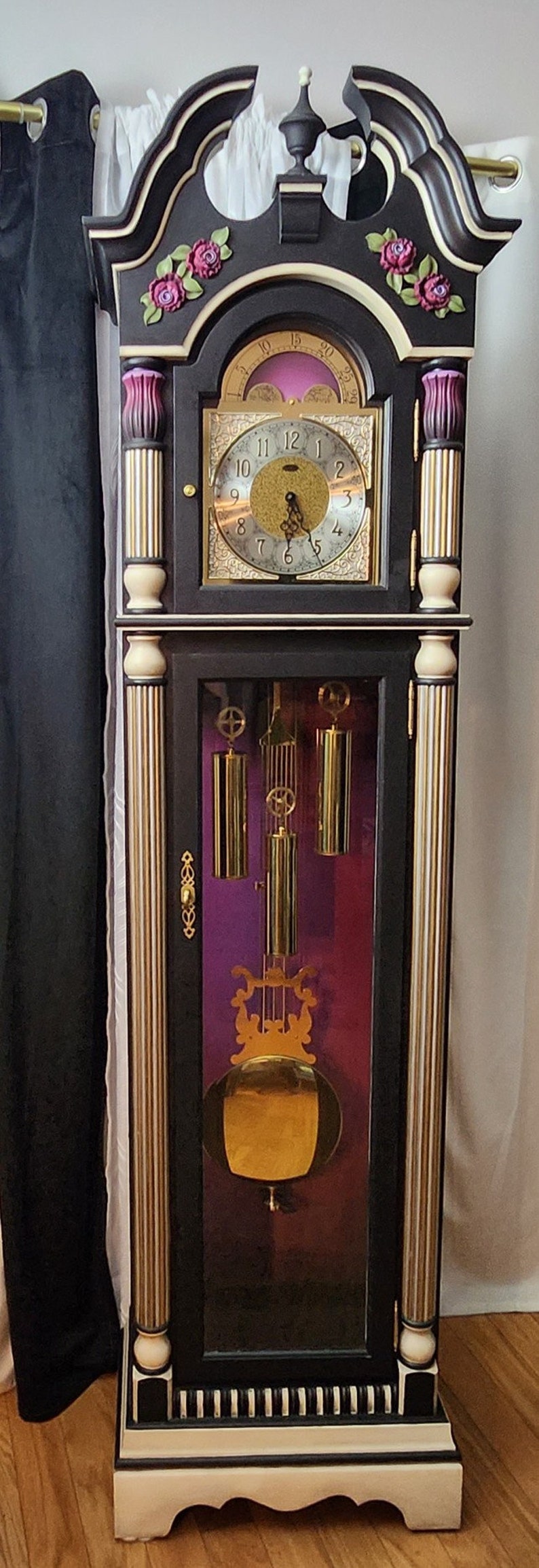 Handpainted Grandfather Clock Etsy