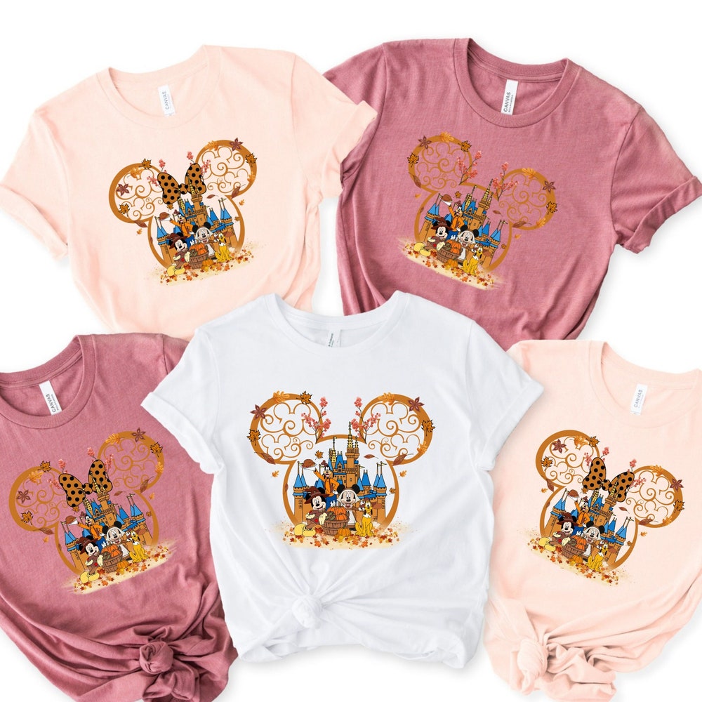 Disney Castle Thanksgiving Sweatshirt, Vintage Disney Thanksgiving Shirt, Minnie Mouse Thanksgiving Shirt, Mickey Mouse Thanksgiving Hoodie Bespoketshirt