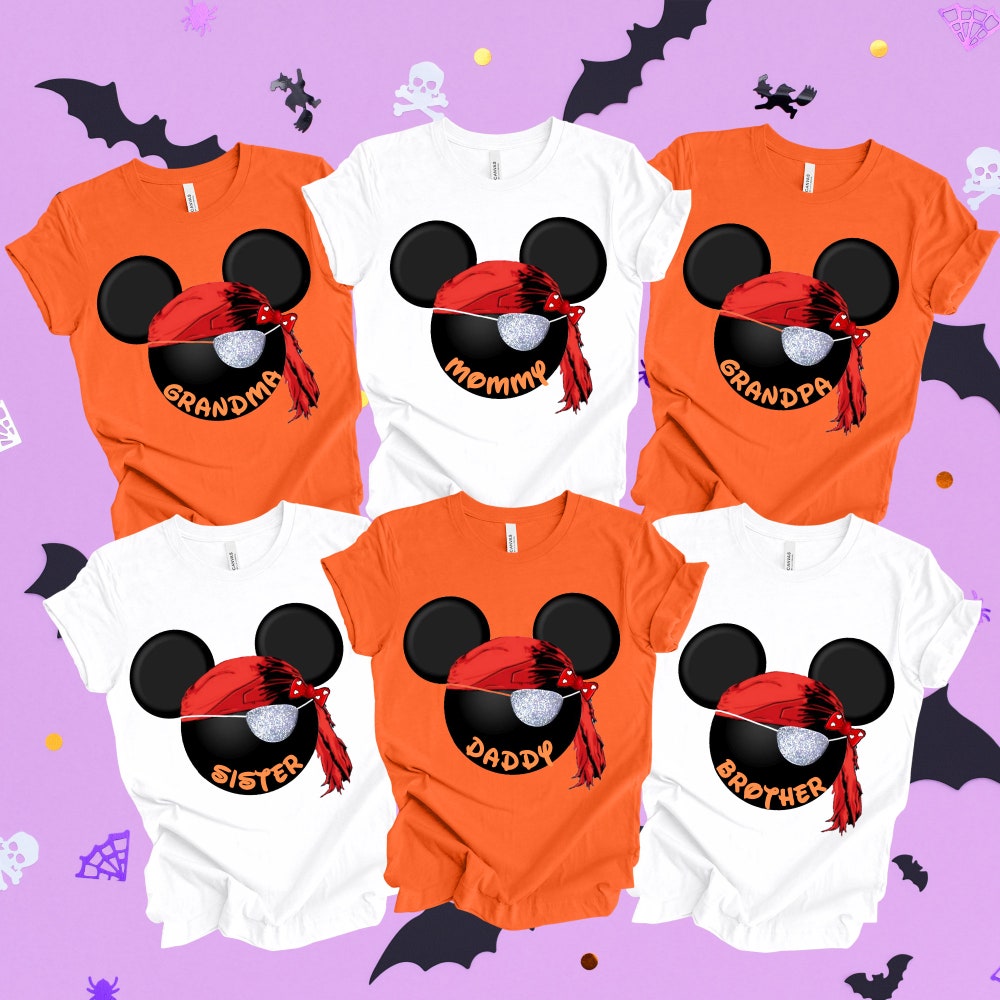 Custom Disney Halloween Family Matching Trip Shirt, Halloween Mickey And Minnie Vacation Shirt, Halloween Disney Spooky Season Shirt Trendteewear