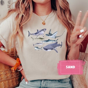 Shark Shirt, Cool Oceans Graphic Tees, Sea Animals Shirt, Trendy Shark Clothing Sweatshirt, Birthday Gifts for Her, Kids Toddler T-Shirt