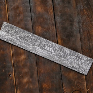 Damascus Billet 10 Inch Long Damascus Billet Blank Knife Making Supplies Custom Hand Forged RK 17a