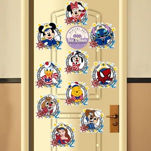 Personalized Mickey and Friends Disney Cruise Magnet, Disney Family Cruise Ship Stateroom Door, My First Disney Cruise, Disney Wish Dream