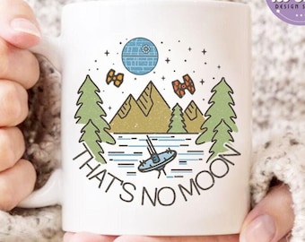Personalized Death Star That's No Moon Disney Star Wars Mug, Galaxy's Edge May The Force Be With You Coffee Cup, Star Wars Birthday Gift Mug
