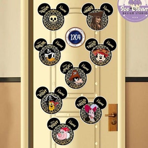 Personalized Mickey Coin Pirates Disney Cruise Magnet, Mickey and Friends Captain Hook Smee Pirates of the Caribbean, Disney Pirate Magnet