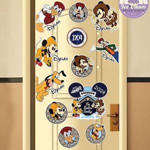 Personalized Mickey and Friends Disney Alaska Cruise Magnet, Disney Wonder Magnet, Alaska Trip 2025 Disney Family Cruise Ship Stateroom Door