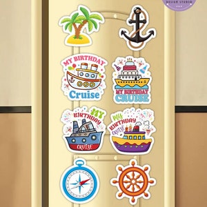 Personalized Birthday Cruise Door Magnet, Family Birthday Cruise Squad 2024, Birthday Boy, Birthday Girl Family Cruise Ship Stateroom Door