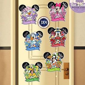 Personalized All Characters Disney Cruise Magnet, Mickey & Friends Disney Cruise Squad Family Cruise Ship Stateroom Door, Disney Trip Magnet