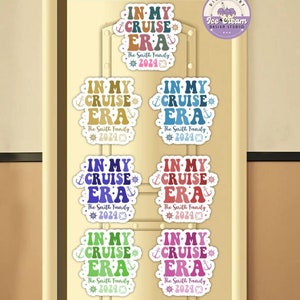 Personalized In My Cruise Era Cruise Door Magnet, Cruise Squad 2024, Family Cruise Ship Stateroom Doors Decor, Cruise Trip Family Vacation