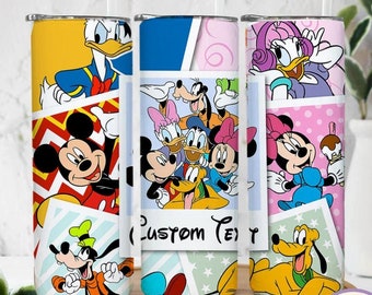 Personalized Mickey & Friends Polaroid Disney Tumbler, Disney Group Cup, WDW Disneyland Family Vacation Coffee Cup, Disney Trip 2025 Tumbler