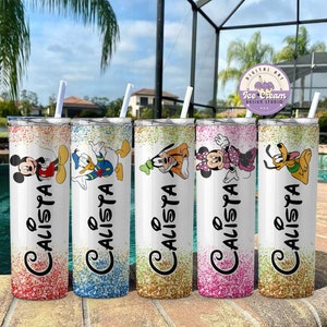 Personalized All Characters Disney Tumbler, Mickey & Friends Group Cup, WDW Disneyland Family Vacation Coffee Cup, Disney Trip 2025 Tumbler