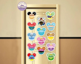 All Disney princess Characters Girls trip Disney Cruise Line Magnet, Princess Cruise magnet, Cinderella Belle Ariel Tiana family magnet