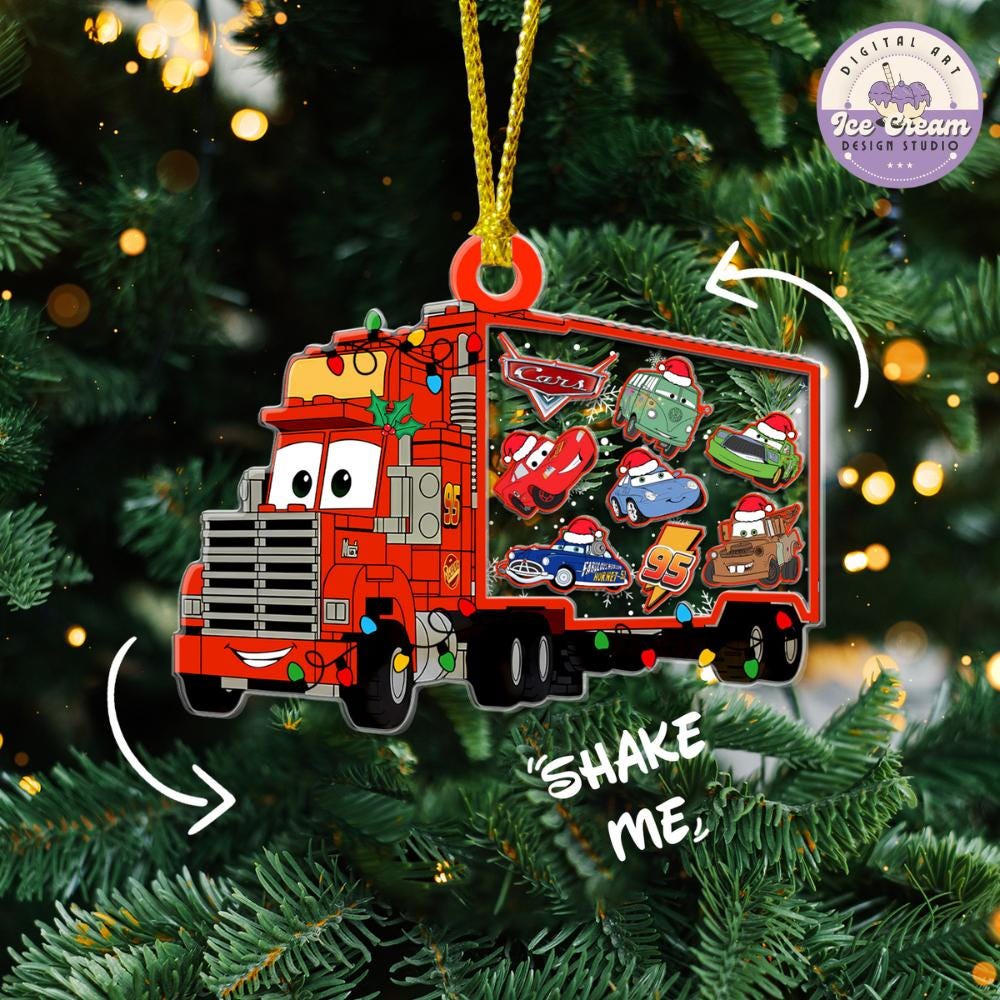 Personalized Disney Cars Christmas Ornament, Lightning Mcqueen