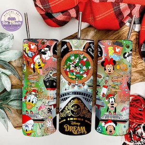 Disney Cruise Tumbler, Disney Christmas Very Merrytime Cruises Tumbler, Mickey and Friends Christmas Coffee Cup, Family Cruise Vacation Cup