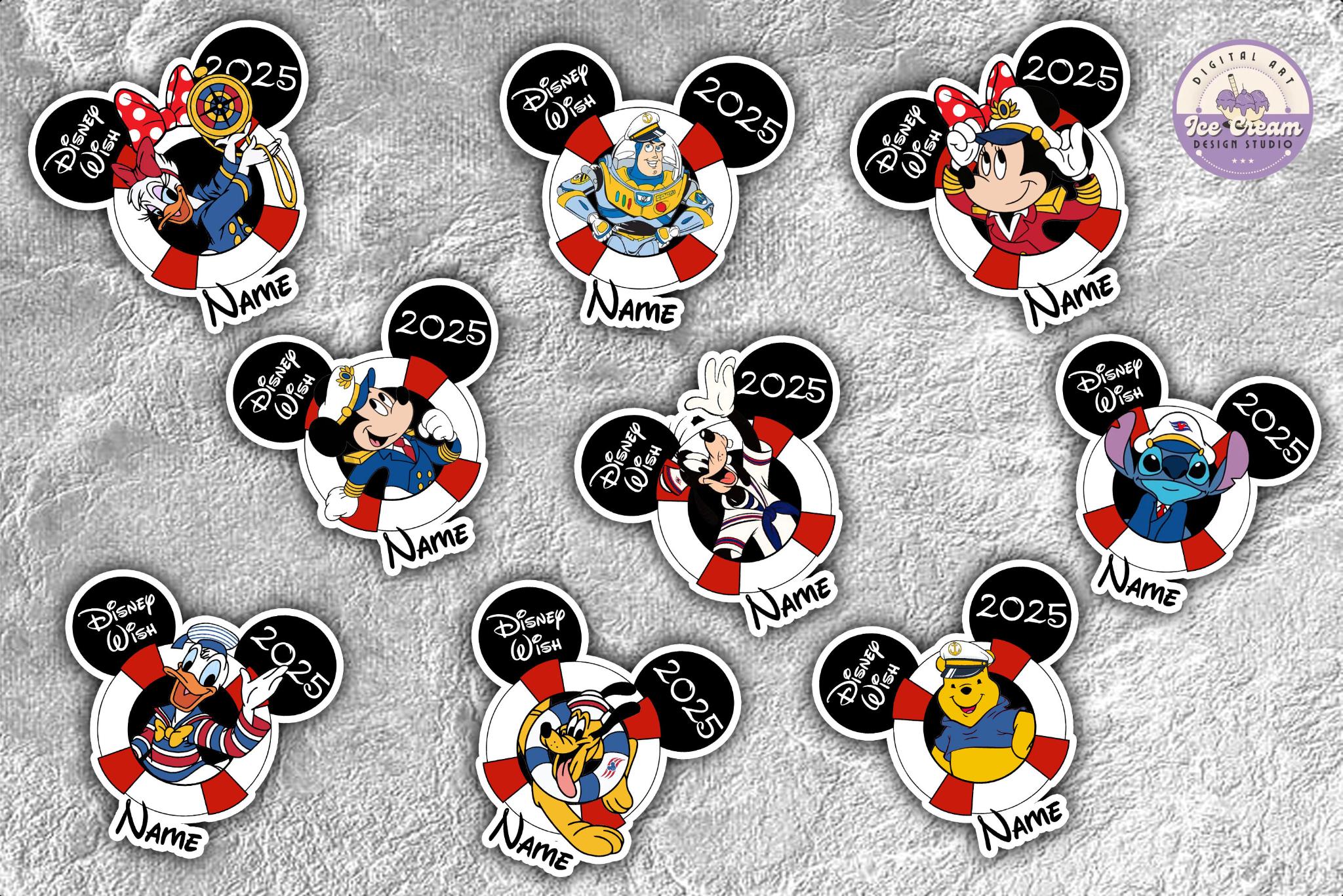 Personalized All Characters Disney Cruise Magnet, Mickey & Friends Stitch Pooh Toy Story Disney Princess Family Cruise Stateroom Door