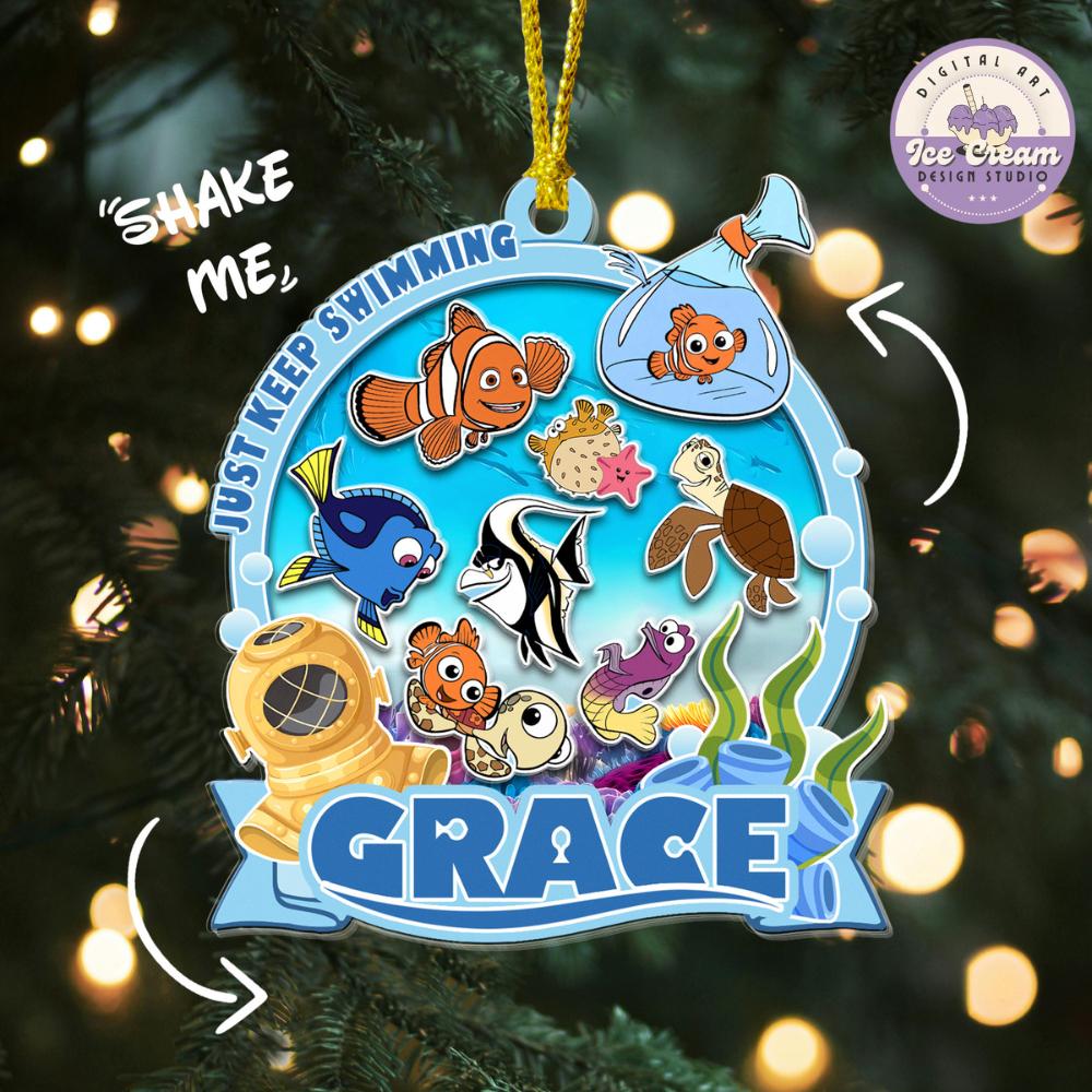 Personalized Disney Finding Nemo Christmas Ornament, Marlin Nemo