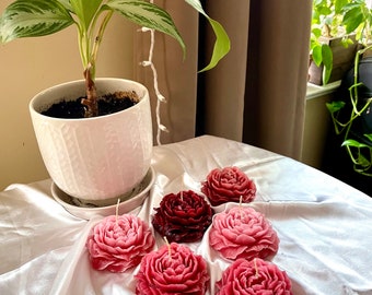 Peony Flower Candle