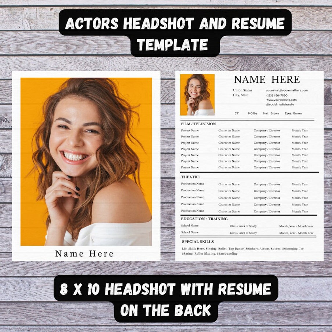 Actor 8 X 10 Headshot Template - Il 1140xN.4926643805 Nl4r 