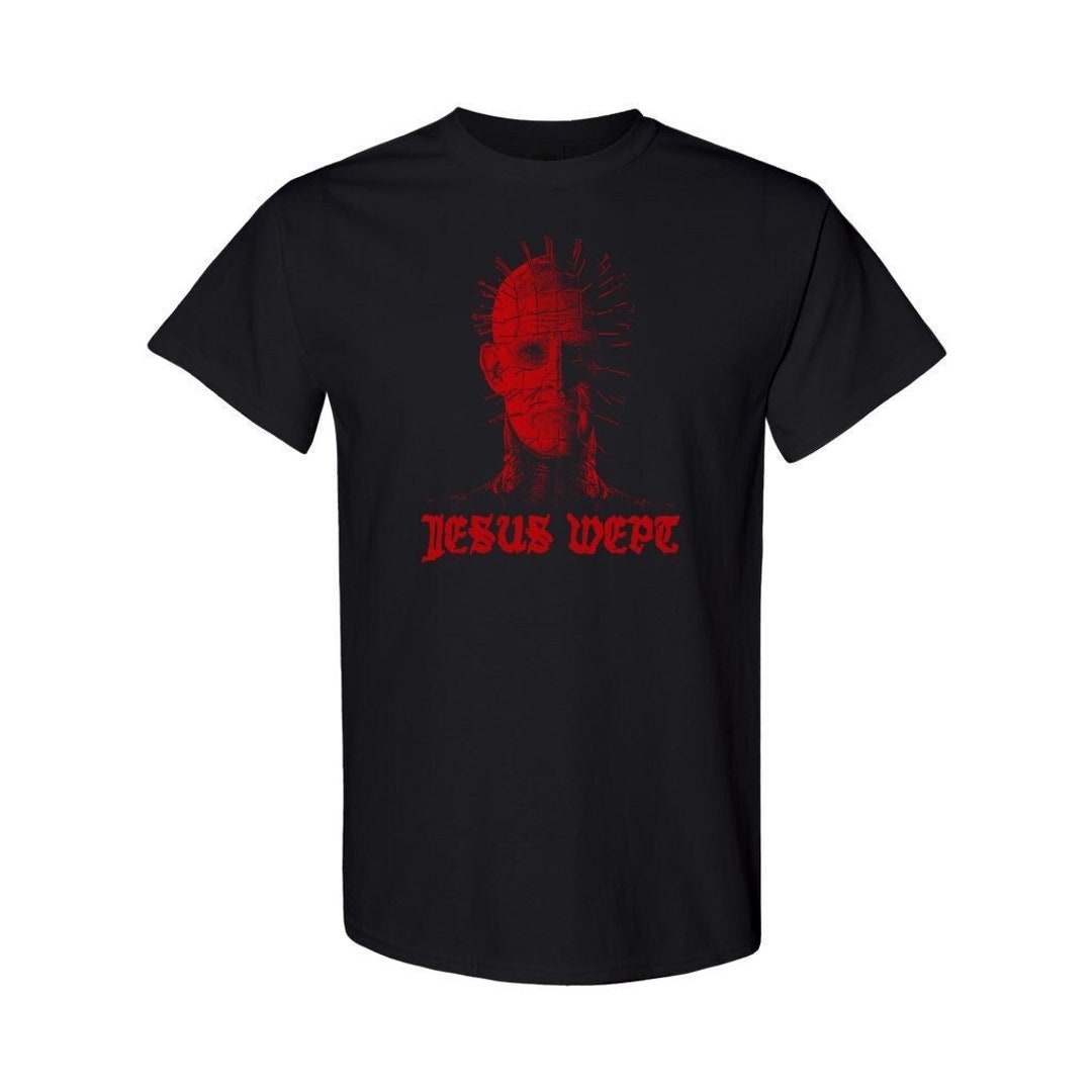 HELLRAISER Hellraiser Pinhead Jesus Wept Tshirt Mens Etsy