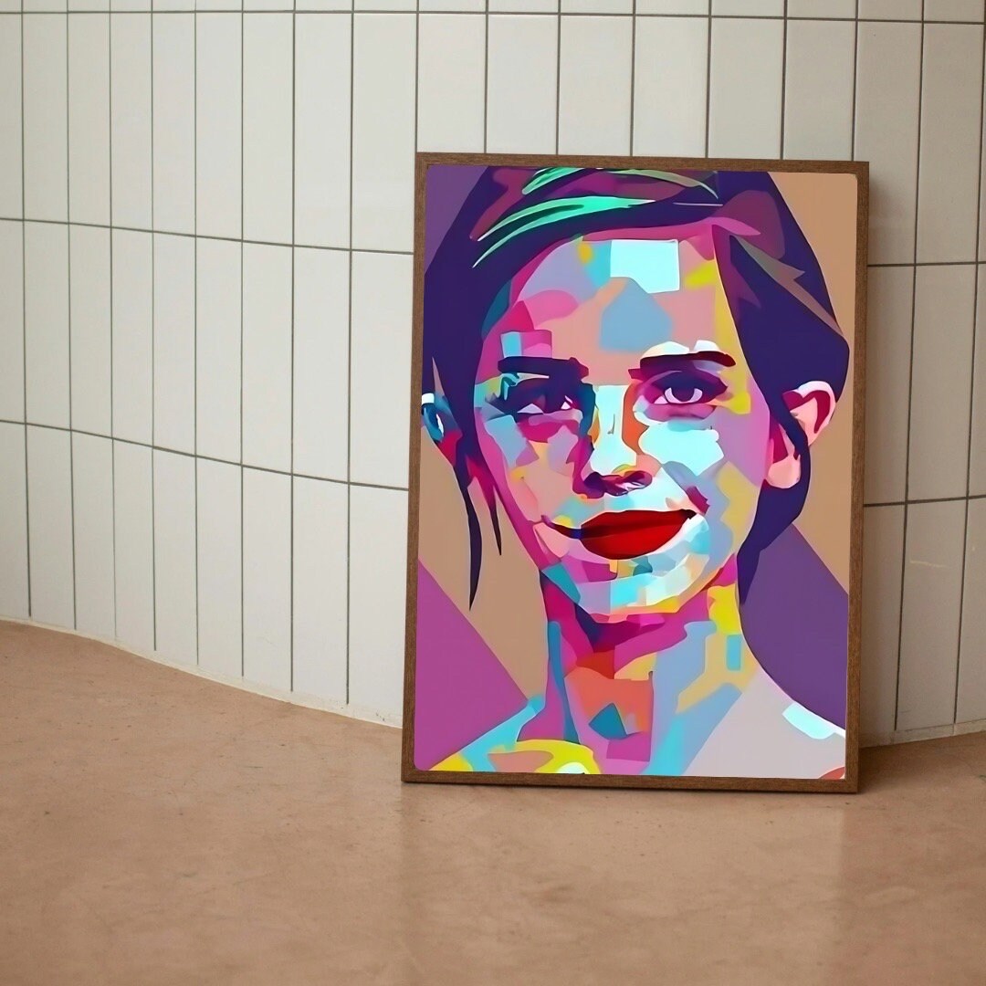 Emma Watson Print Poster, Emma Watson Portrait Poster, Celebrity Poster ...