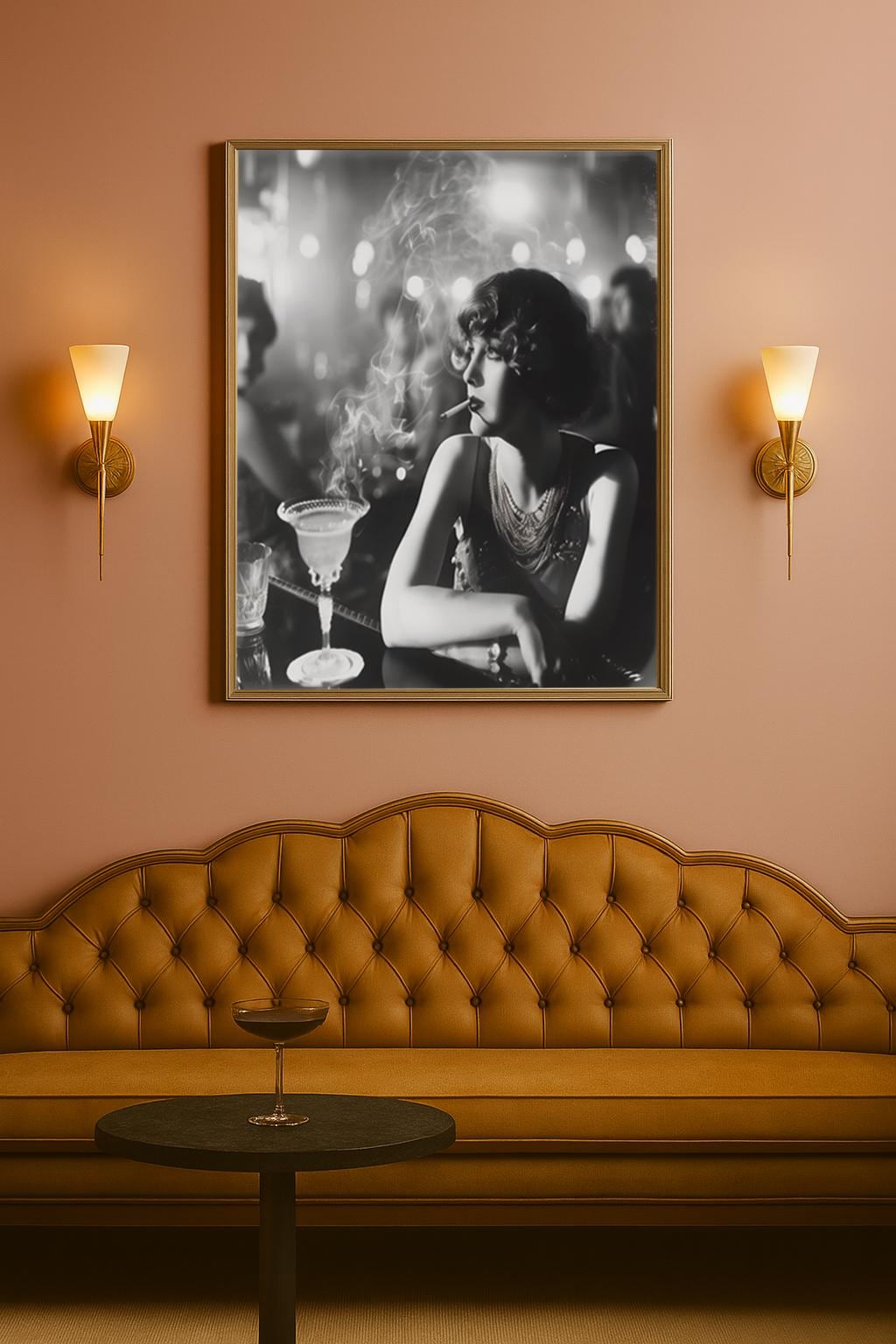 1920s Flapper Art Print | Art Deco Glamour Poster, Vintage Bar Decor - Etsy