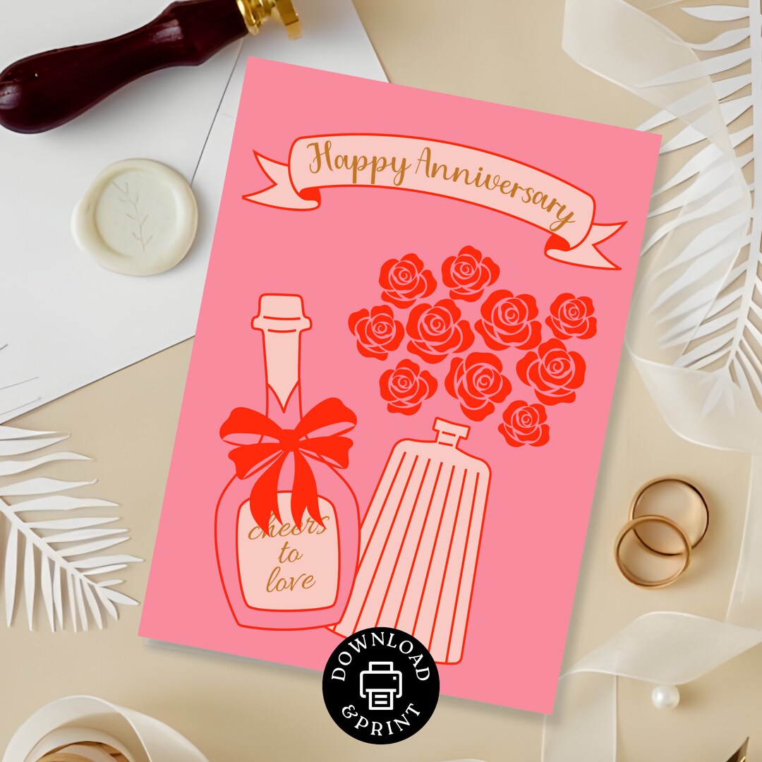 Happy Anniversary Card Printable Pdf Free