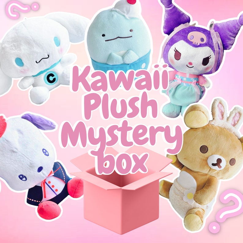Kawaii Plush Mystery Box Authentic Japan Licensed Sanrio and Sanx