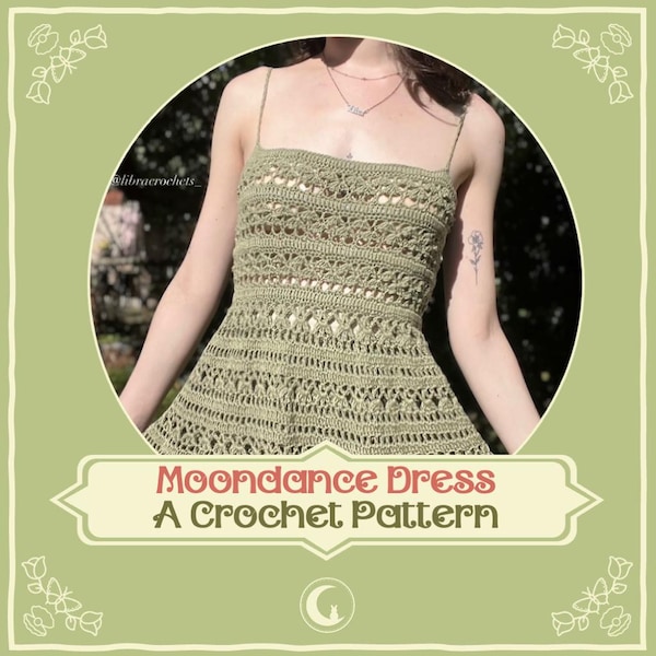 Moondance Dress Crochet Digital Pattern Gradient Ombre Yarn Friendly